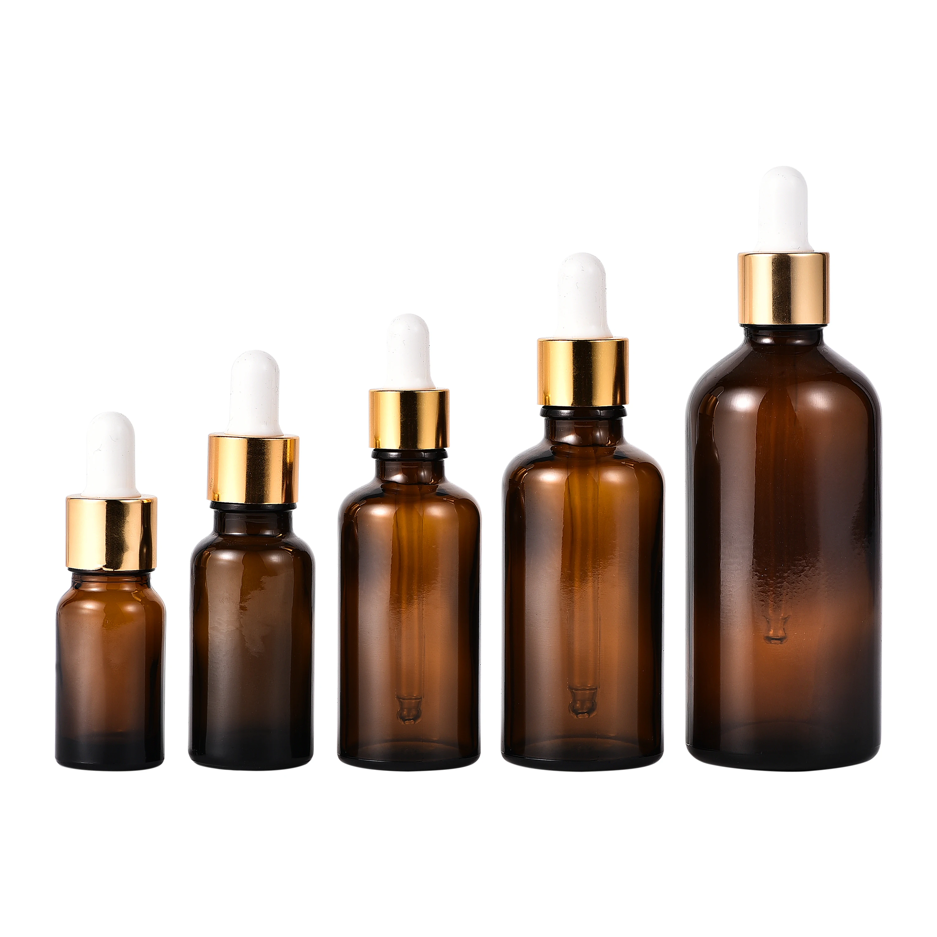 5Ml 15Ml 100Ml 10Ml 30Ml 50Ml Amber Empty Serum Pump Essential Oil Cosmetic Dropper Glass Bottle Supplier With Cap Bamboo Lid