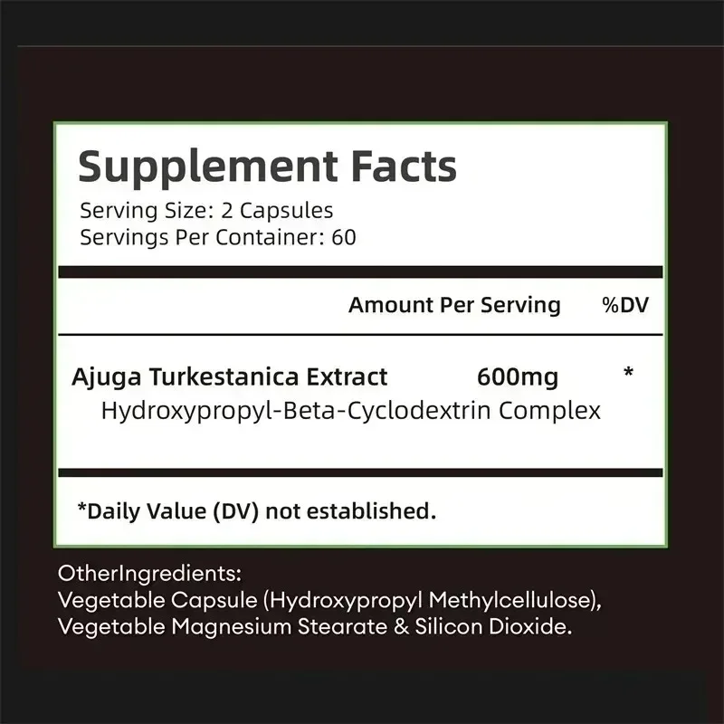 Turkesterone Supplement - Improves Male Performance, Endurance, Motivation, Focus & Muscle Mass - Non-GMO & Vegan Capsules