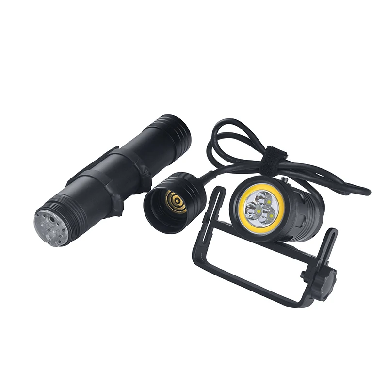 Linterna Led COB IP68, linterna LED para buceo, linterna de bote recargable subacuática, batería recargable de emergencia DC 12V