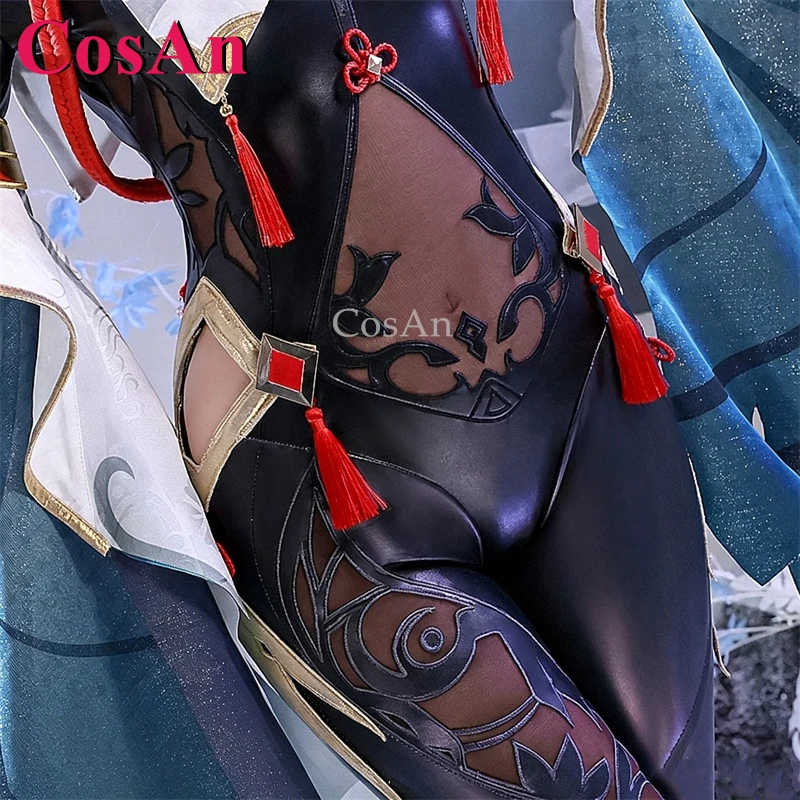 CosAn Game Genshin Impact Shenhe Cosplay Costumes Gorgrous Elegant Jumpsuit Combat Uniforms Actiivty Party Role Play Clothing - view 4