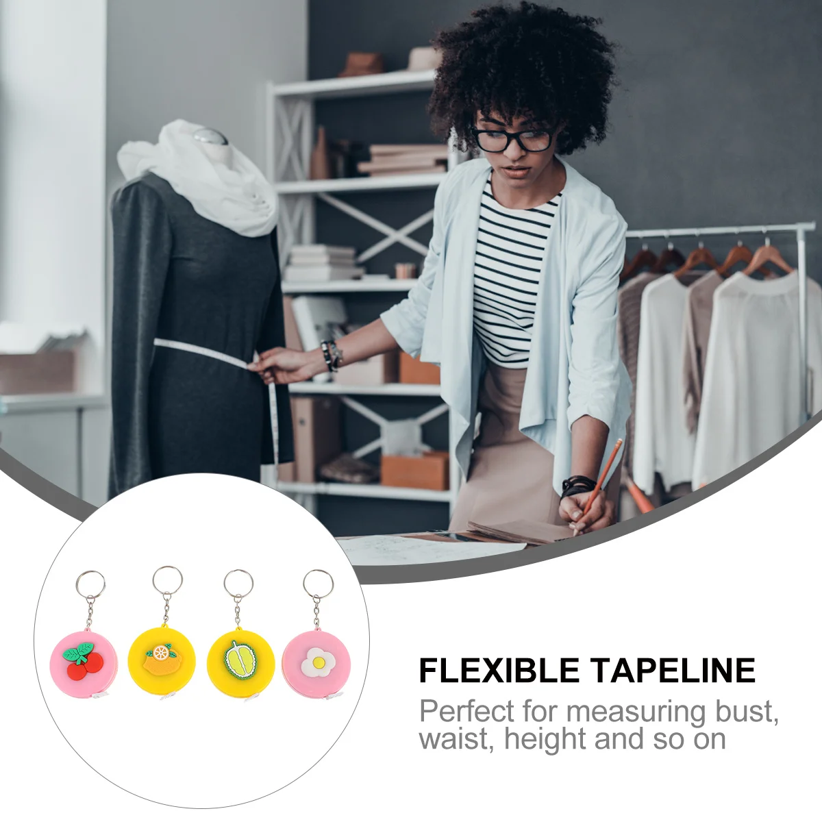 4 шт. портативная измерительная лента 0-150 см мини-лента для магазина одежды, обуви, инструмент для измерения талии и груди, выдвижная рулетка