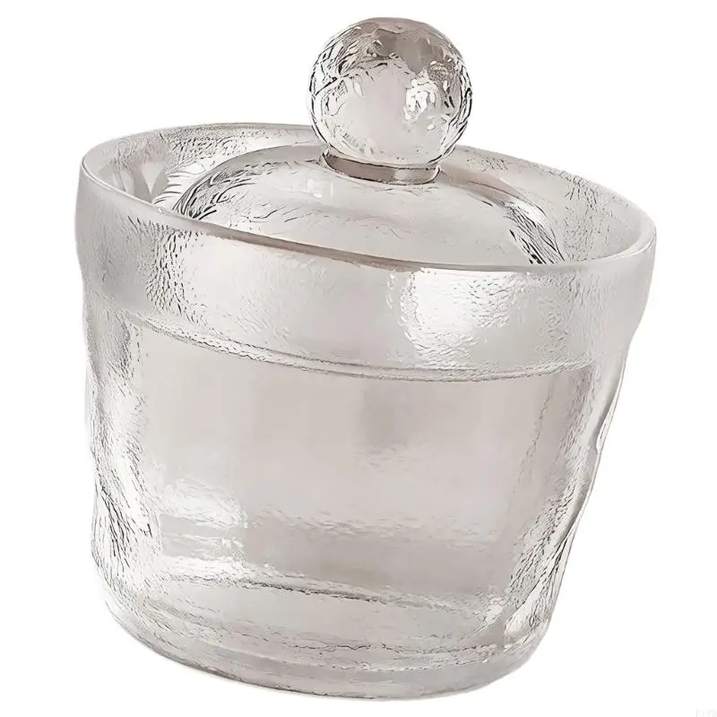 F19B Safe Fermentation Jar Clear Hammered Glass Overnight Pickle Jar For Storing Kimchi And Preserving Vegetables