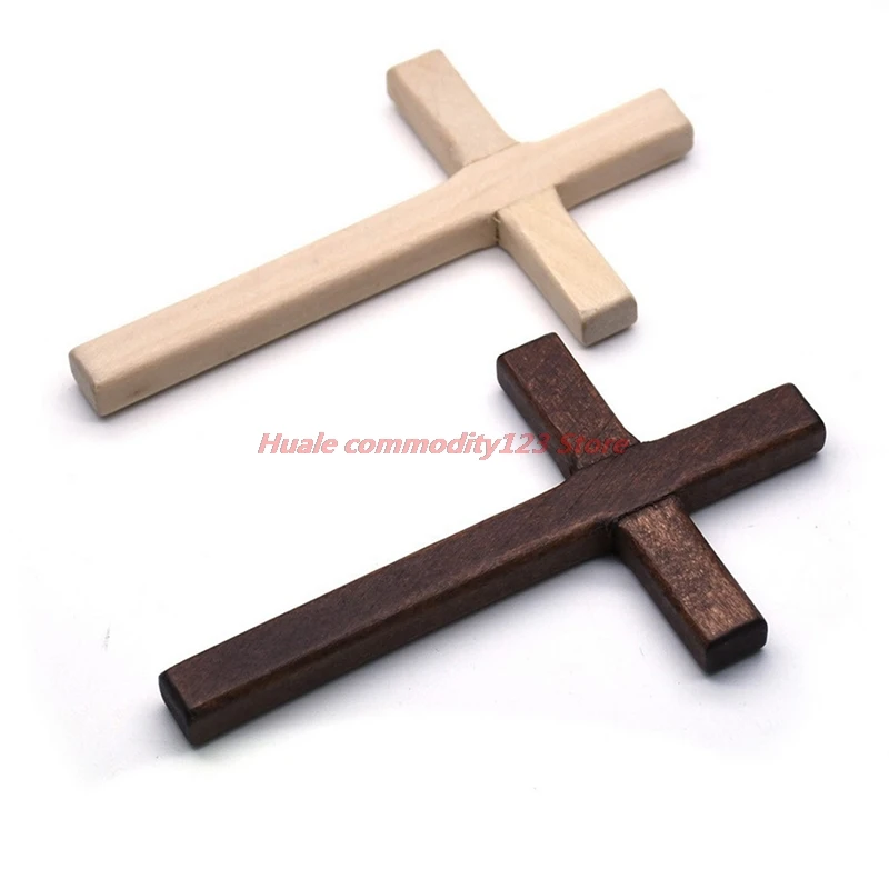Adornos de cruz de madera para colgar en la pared de Cristo, cruz de mesa para el hogar, altar, capilla, decoración de iglesia, manualidades de regalo cristiano