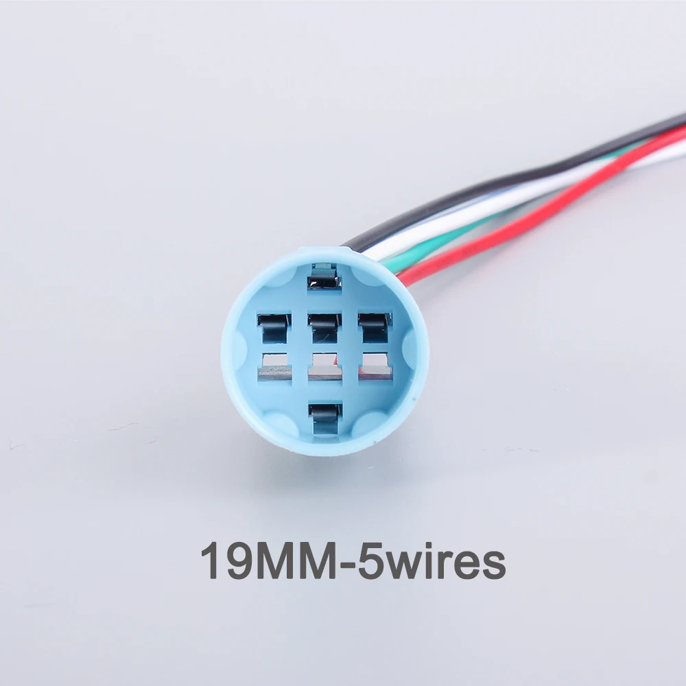 1PC 16mm 19mm 22mm 25mm 30mm cable socket for metal push button switch wiring 2-6 wires stable lamp light button Connector