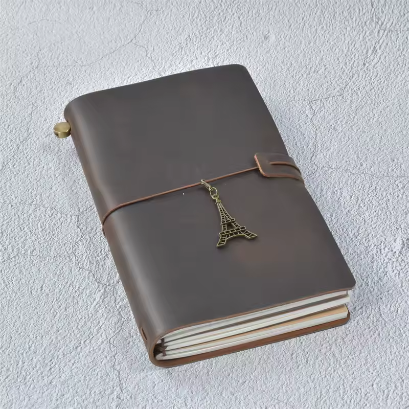 100% Genuine Leather Journal Refillable Travel Notebook Retro DIY Handmade Diary Sketchbook School Office Gift Customized - Image 10