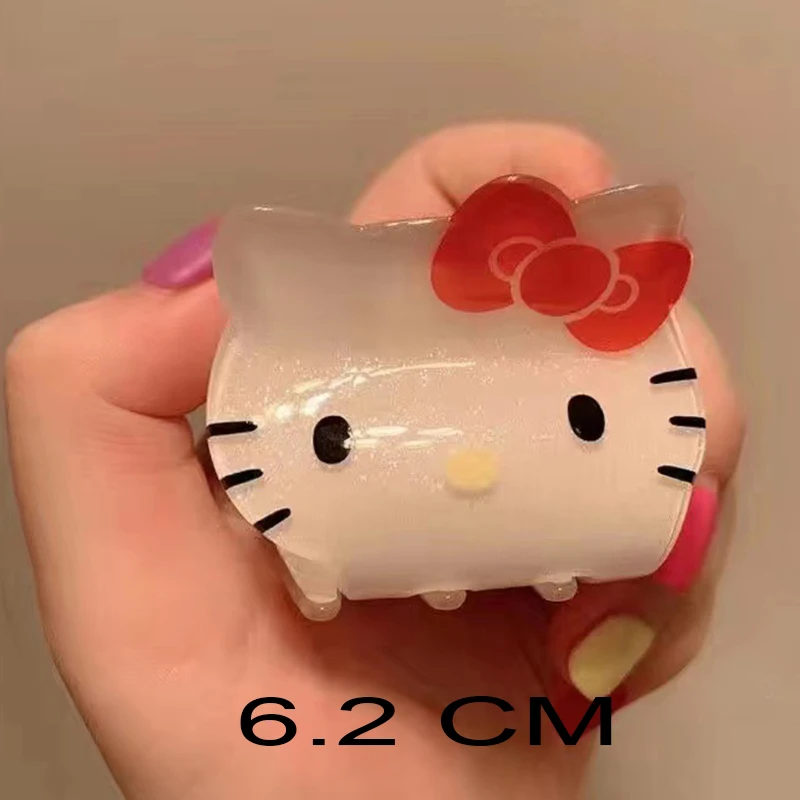 Sanrio 6,2 cm Haarnadeln Mädchen Hallo Kitty Haar Krallen Frauen niedlichen Kuromi Haars pangen Geburtstag Weihnachten Geschenk Cinna moroll