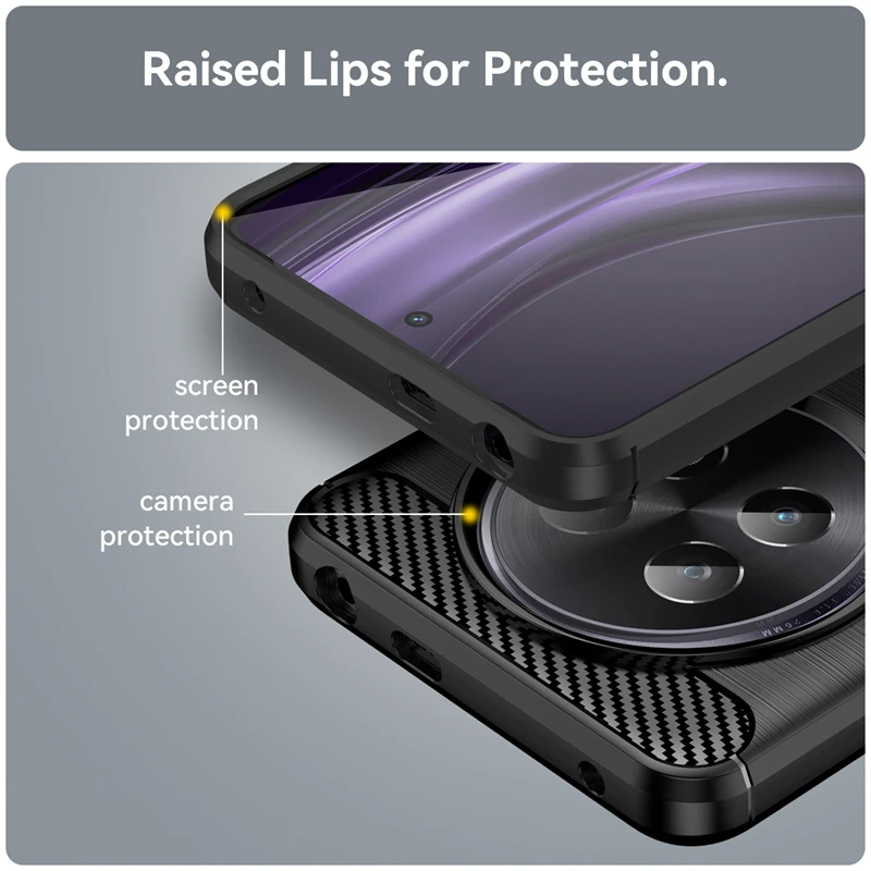 For Realme 13 Plus Case Anti-knock Soft Silicone Carbon Fiber Back Cover Realme 13 Plus Case For Realme 13 Plus Case 6.67 inch