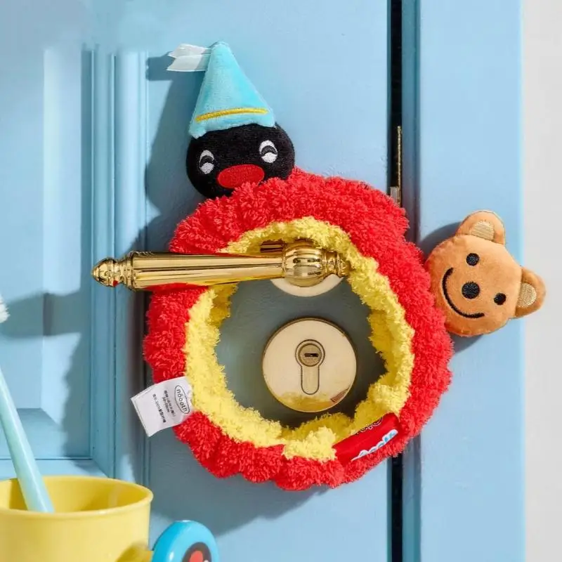 Red Pingu Ittle Bear Doll Decoration Widen Soft Plush Wash Up Makeup Facial Skincare Home Spa Headband Friend's Birthday Gift