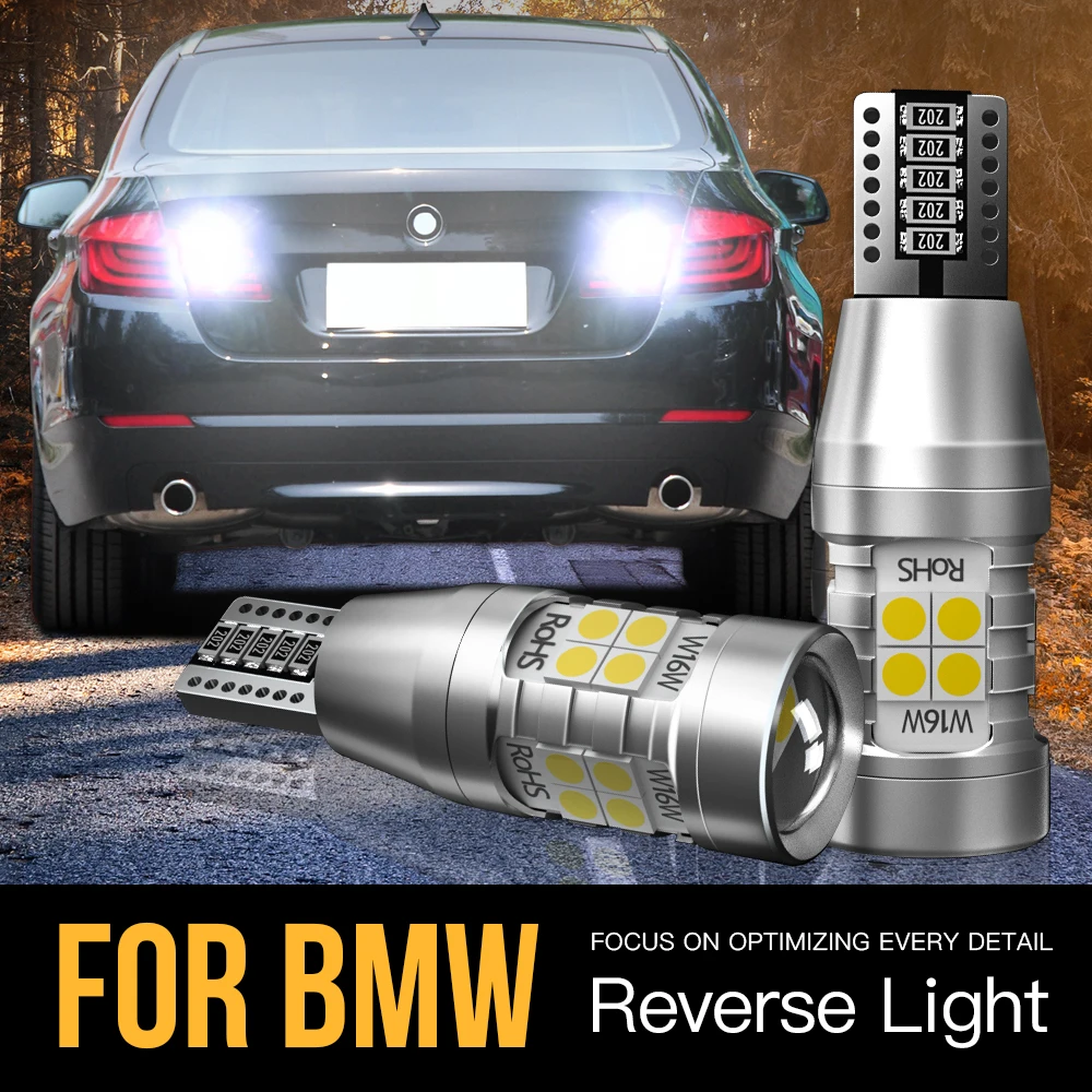 

2pcs W16W T15 921 Canbus LED Reverse Light Blub Backup Lamp For BMW E81 E87 E88 E82 E90 E92 E91 E60 F10 F07 E61 F11 1 3 5 Series