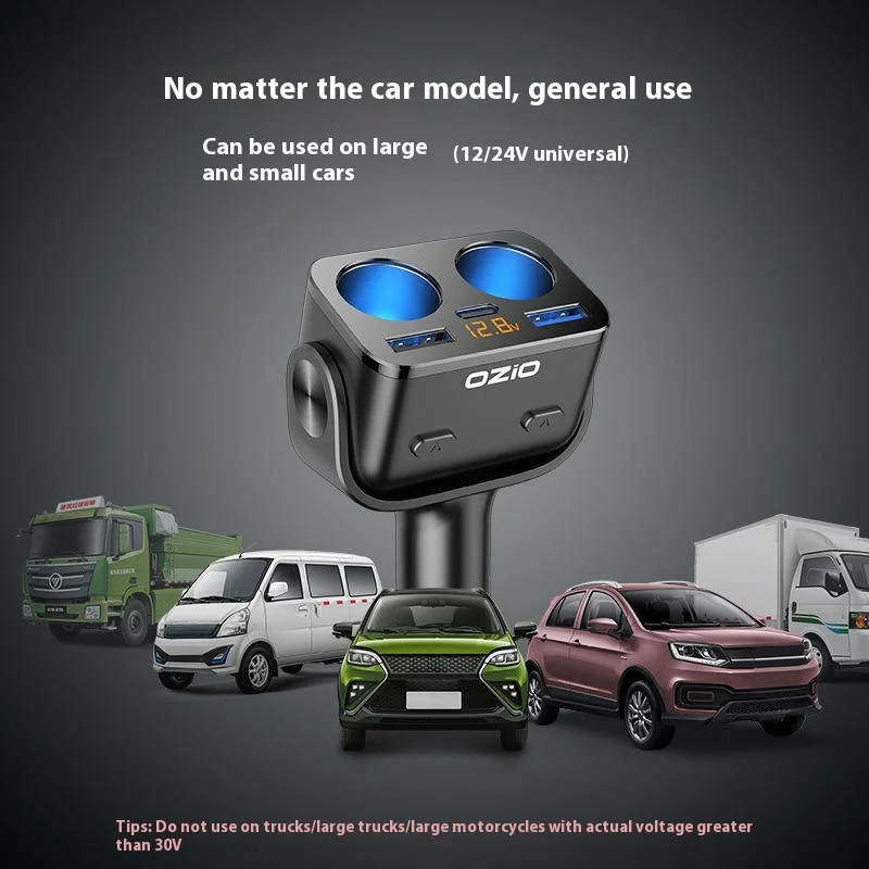 QC 3.0 Dual USB Car Charger 2V Fast Charging Cigarette Lighter Socket Splitter Plug Auto Power Adapter for Mobile Phone DVR 5