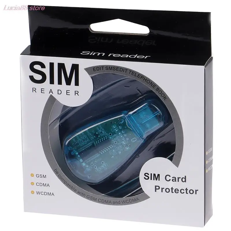 Hot sale ! Blue USB SIM Card Reader Copy/Cloner/Writer/Backup Kit SIM Card Reader GSM CDMA SMS Backup + CD Disk