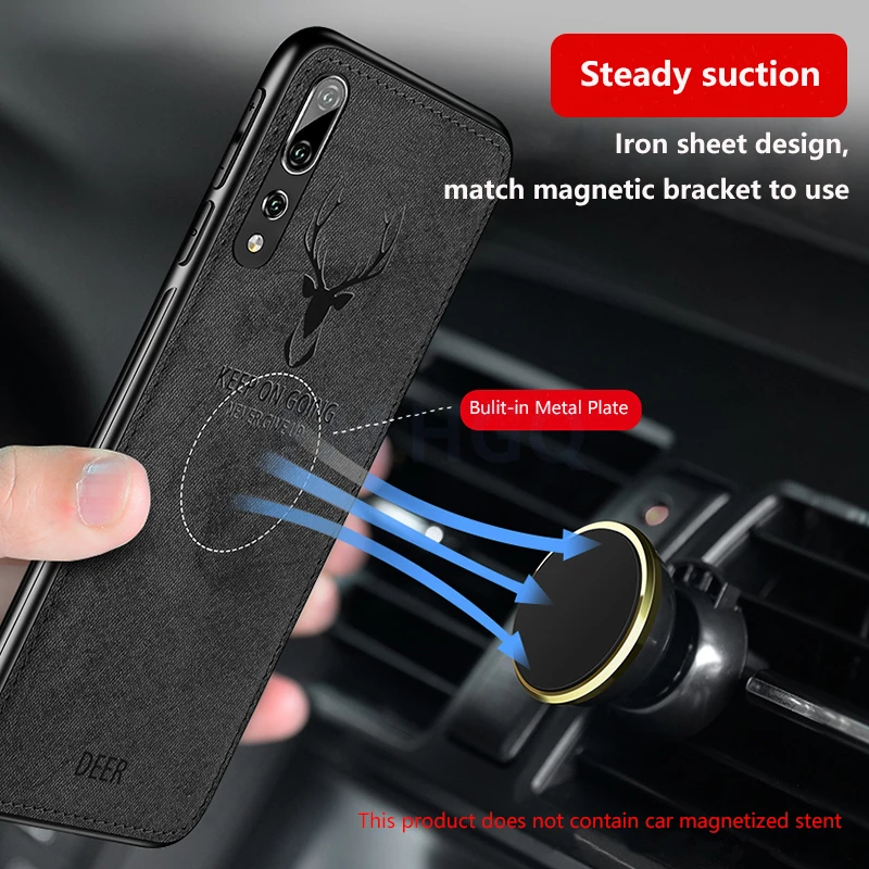 Rugged Cloth Case For Huawei P50 P20 P30 Pro P40 Lite E Nova 5T 7i P Smart 2021 Y5 Y6 Y9 Prime 2019 Cloth Cover Elk Deer Shell - view 2
