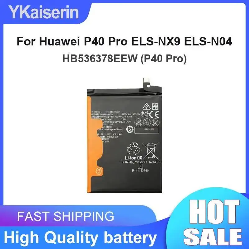 4200mAh Mobile Phone Battery Reliable Power For Huawei P40 Pro Els-AN00 Els-TN00 HB536378EEW