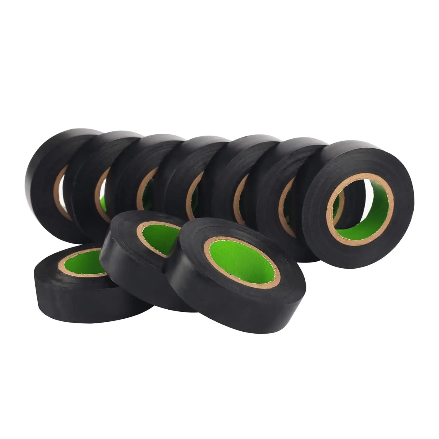 Electrical Tape 10 Rolls Professional Electric Tape Waterproof or Black Tape and Wire Tape 0.71 in Wide, 60 ft Long, 5 mil Thick