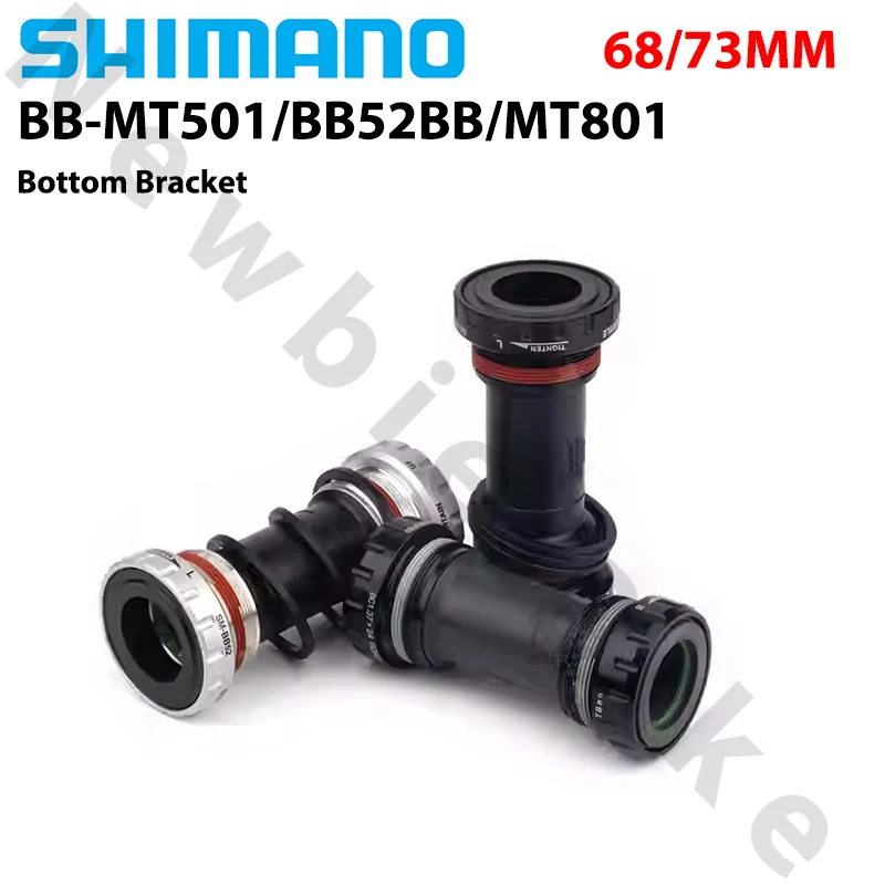 AliExpress Shimano SHIMANO SM-BB52 BB-MT501 BB-MT801 Hollowtech Mountain Bike Bottom Bracket 68 73 MM for M4100 M5100 M6100 M7000 M8000 Chainwheel