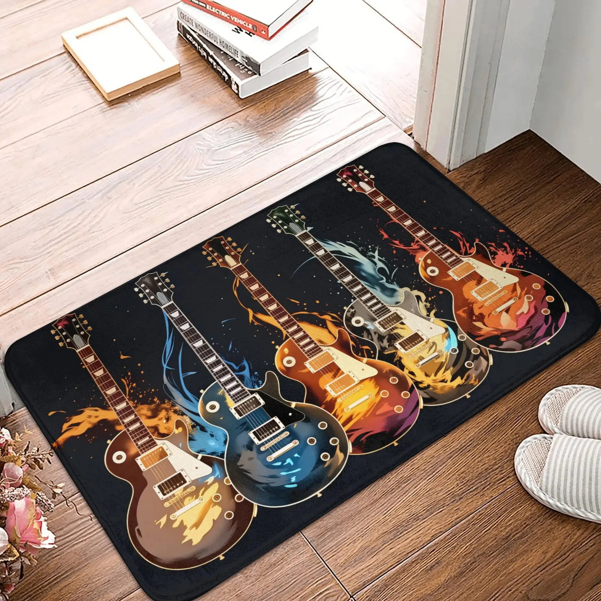 Doormat Guitars Front Door Mat Non-Slip Welcome Mats Floor Mat Entrance Mat Doormat for Kitchen Bedroom Bathroom Home Decor