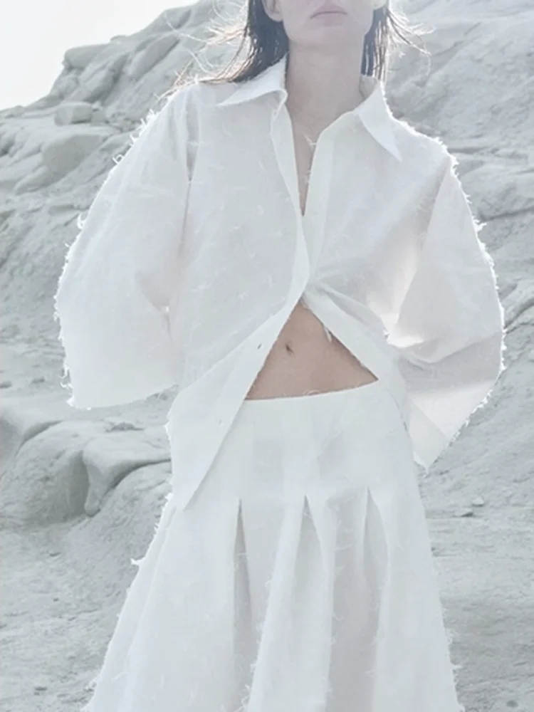 

Новое поступление, осенний сезон, женская негабаритная юбка трапециевидной формы с кисточками, длинная вязаная юбка для поездок на работу