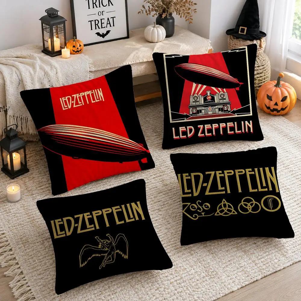 Band Epic L-Led Z-Zeppelin Cushion Cover Plush Decorative Pillow Case With Hidden Zipper Cutecore Room Decor For Home