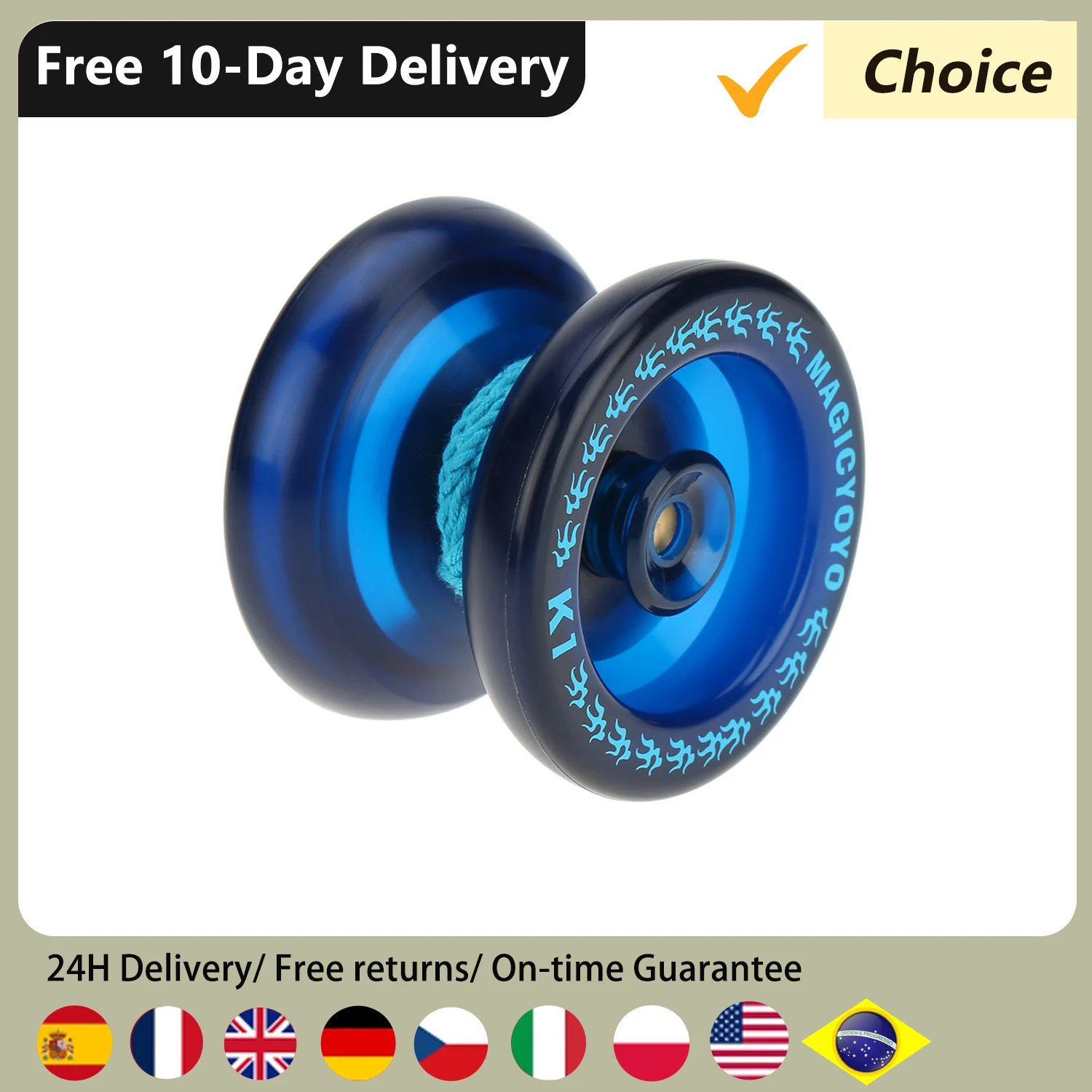 Professional Magic Yoyo K1 Spin ABS Yoyo 8 Ball KK Bearing with Spinning String for Kids