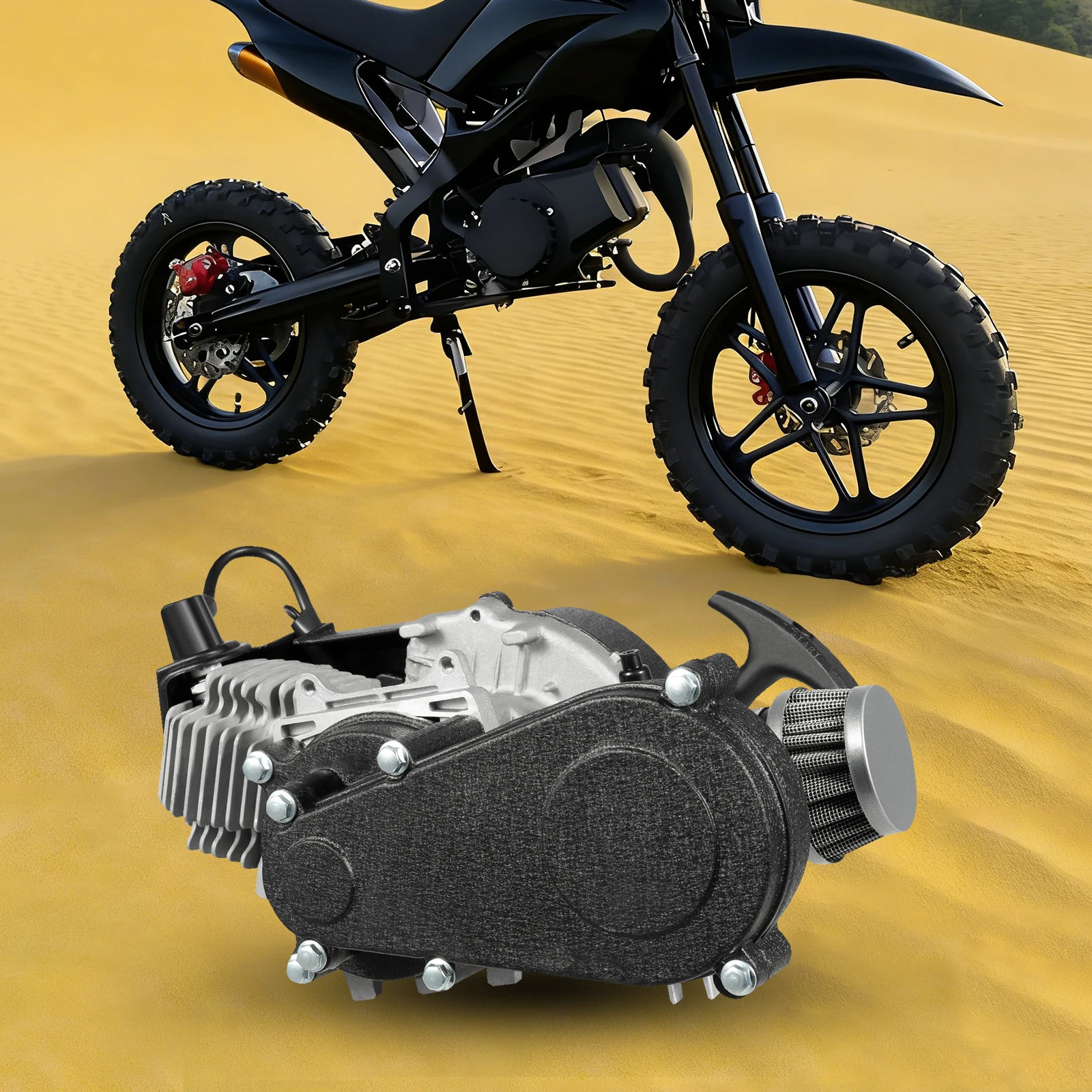 Kit Motore 49.85CC 1.9KW 7000RPM a 2 Tempi con Accensione Elettronica e Raffreddamento ad Aria per ATV, Scooter e Mini Moto da Cross 49.85cc