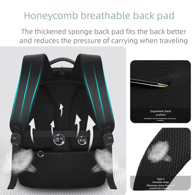Multifunctional Men's Backpack Large Capacity Suitable For Business Trips Lightweight And Burden-Reducing Minimalist Design