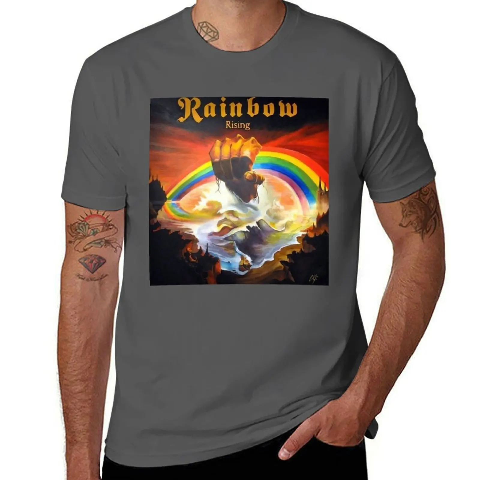 

Rainbow Rising T-Shirt Basic Regular Fit Casual T-Shirt