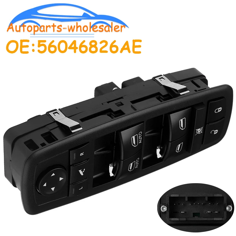 Botón de control del interruptor de elevalunas eléctrico principal para coche LHD 56046826AE 56046826AC para Dodge JC Dodge Journey Fiat Freemont 2011-2012