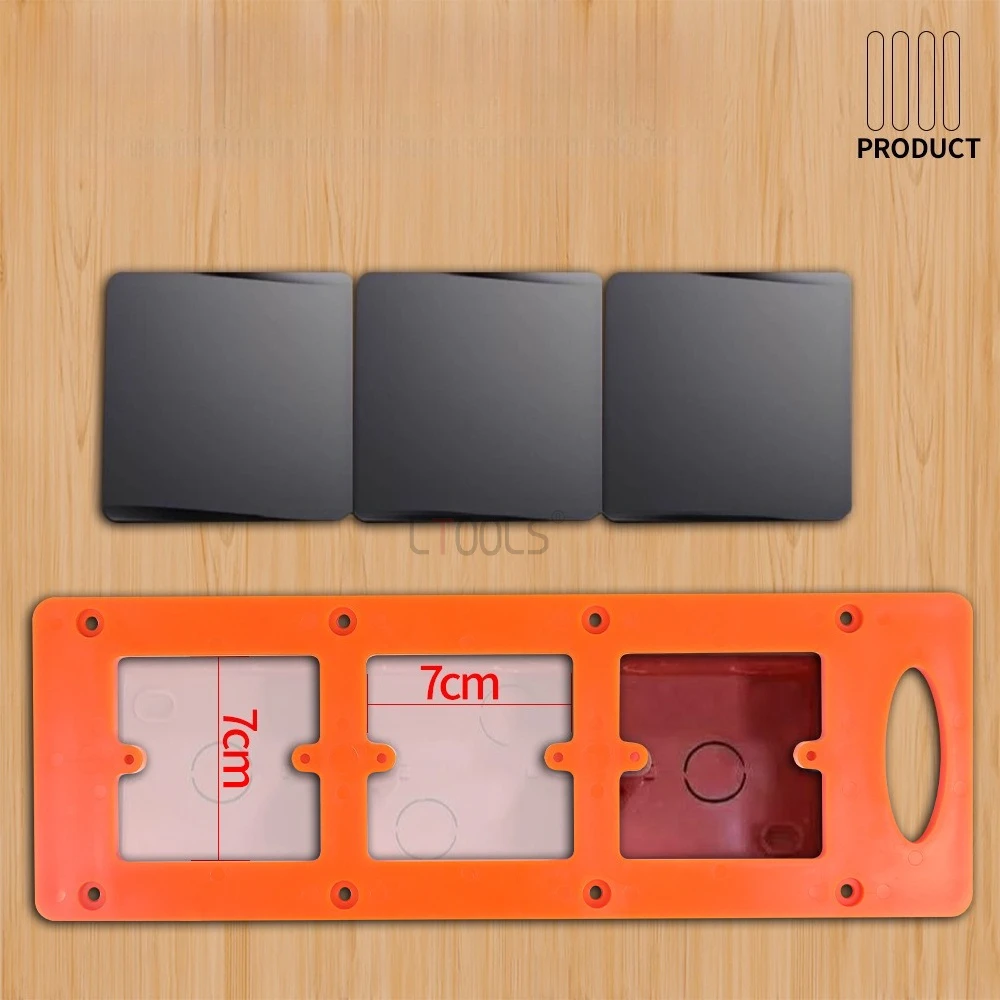 

86 переключатель, нижняя коробка, форма для отверстий, стандартный 7 см, деревообрабатывающий долбежный шаблон, 14-точечный фиксированный инструмент для открывания отверстий, для начинающих, 1 шт.