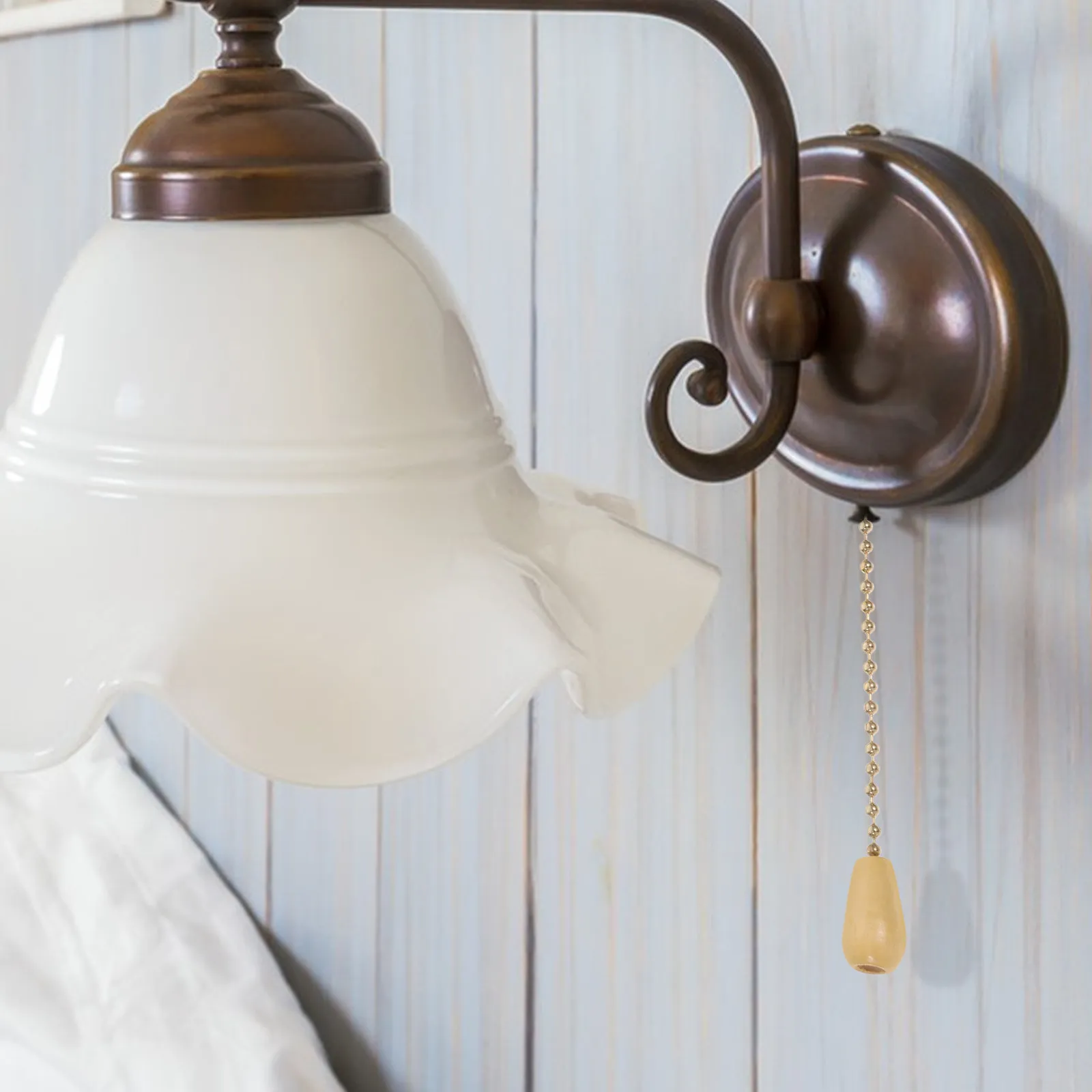 Brass Ceiling Fan Pull Cord Switch Vintage Style Pull Chain Light Fixture Wall Lamp Fan Speed Control on Off Chain Cord Switch