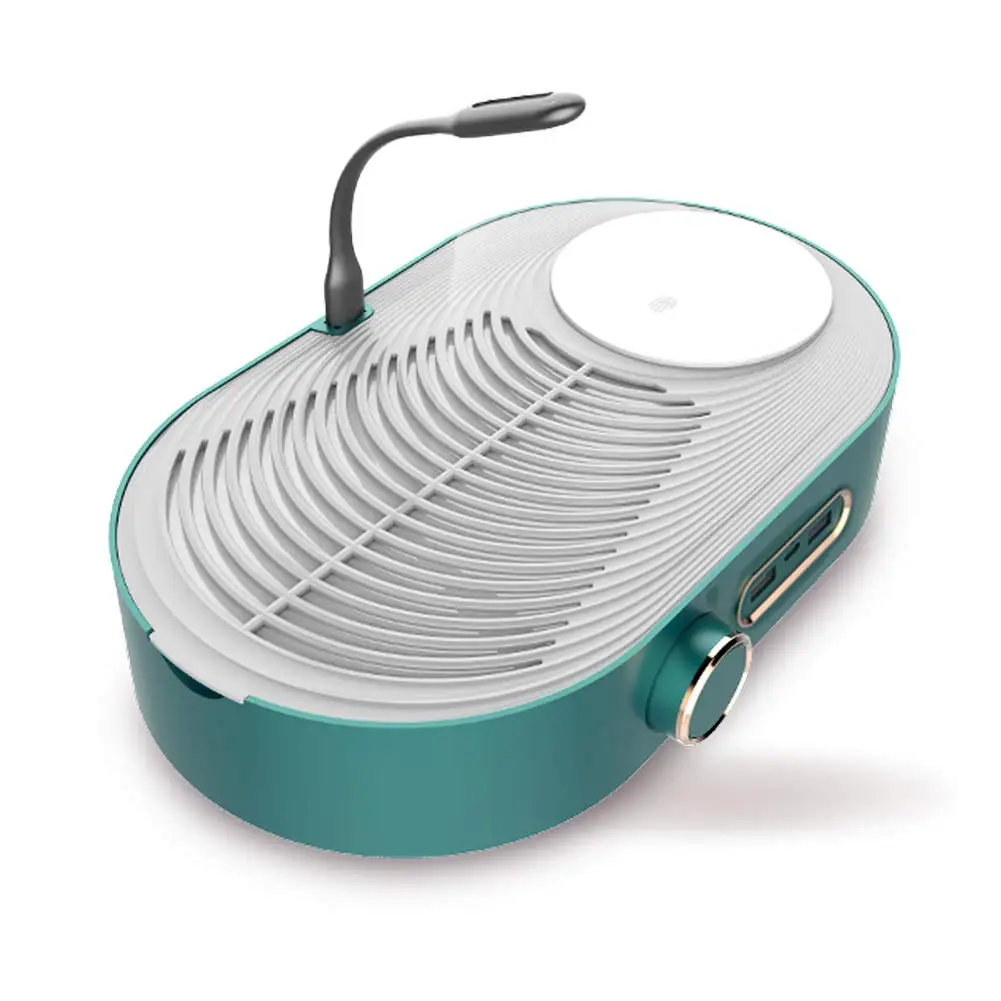 개인 상표 충전식 휴대용 네일 진공 청소기 손톱 용 집진기 먼지 흡입 먼지 추출기 매니큐어 도구