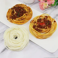 Simulation Pasta, Artificial Spaghetti with Sauce, Fake Noodles, Western Food Restaurant Ornaments, Food Photography Props, 1Pcs