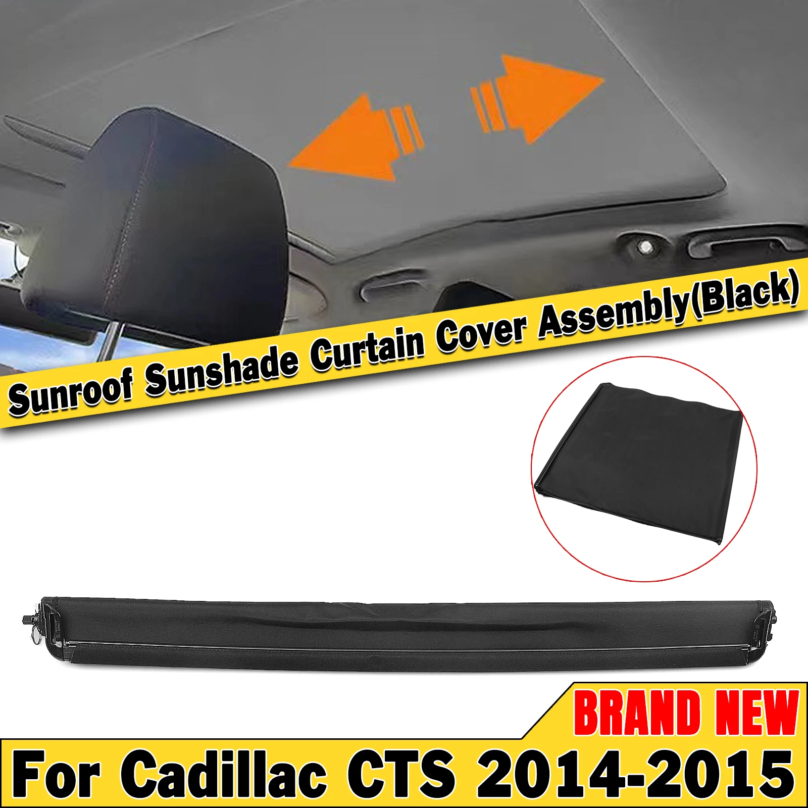 Car Sunroof Shade Curtain Cover Assembly Roller Blind Dome Window Sun Roof Sunshade For Cadillac CTS 2014-2015