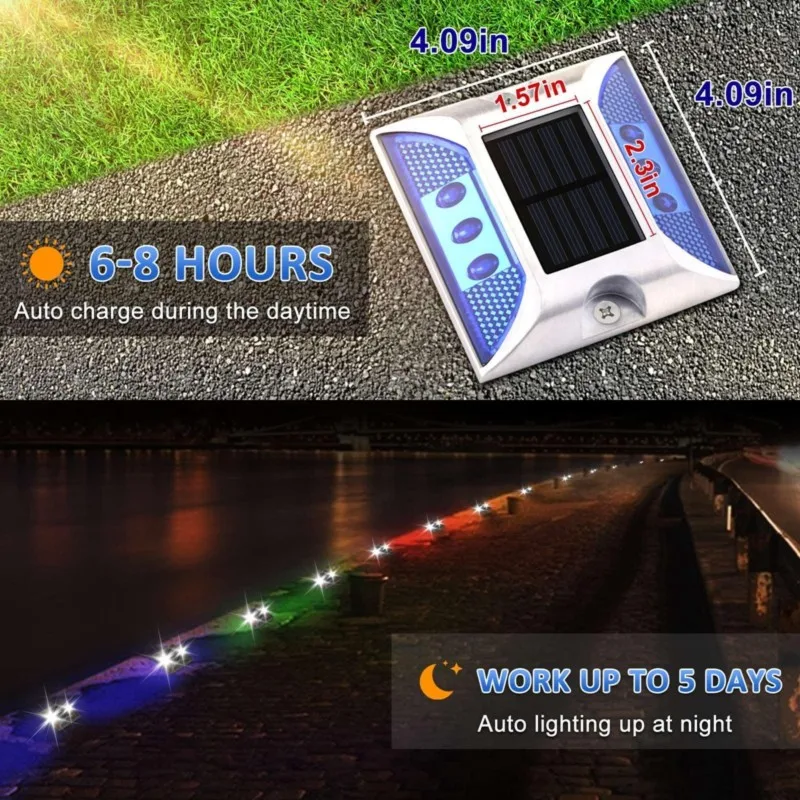 ABUN-Aolyty 2-Pack Solar Driveway Lights, For Garde