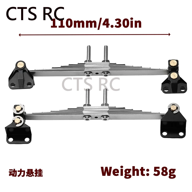 RC Car1 Pair Front Suspension Steel Leaf Spring Lifting Lug Set for 1/14 Tamiya RC Tractor Trailer Truck Model Car Upgrade Parts