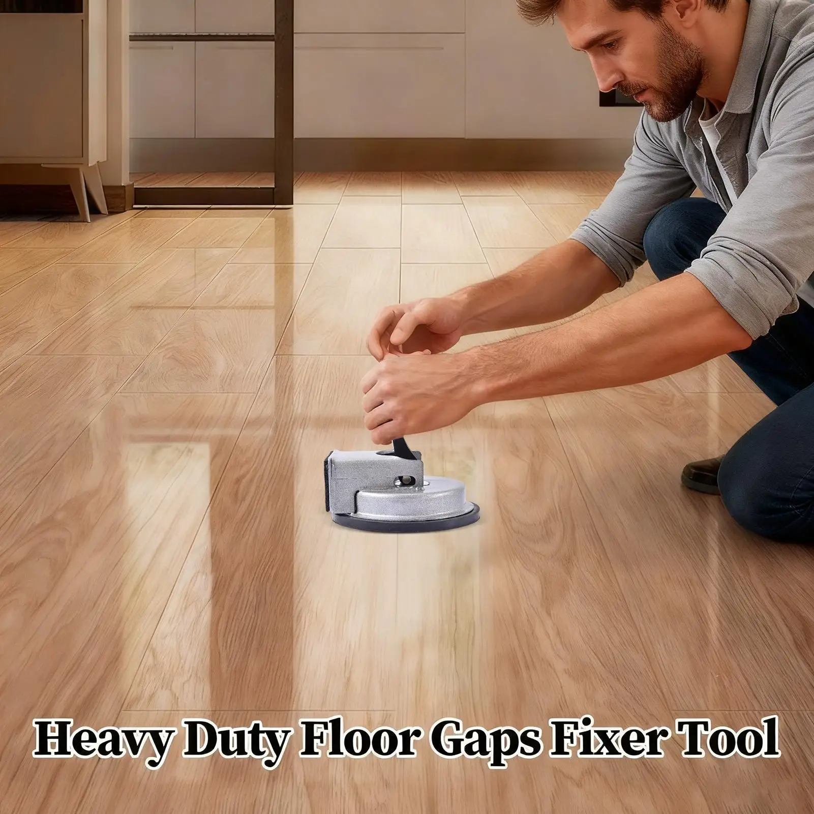 Heavy Duty Laminate Floor Fixer Tool, Floor Crevice Gap Repair Tool & Slat Grabber for Baseboard, Paver, Tile Construction