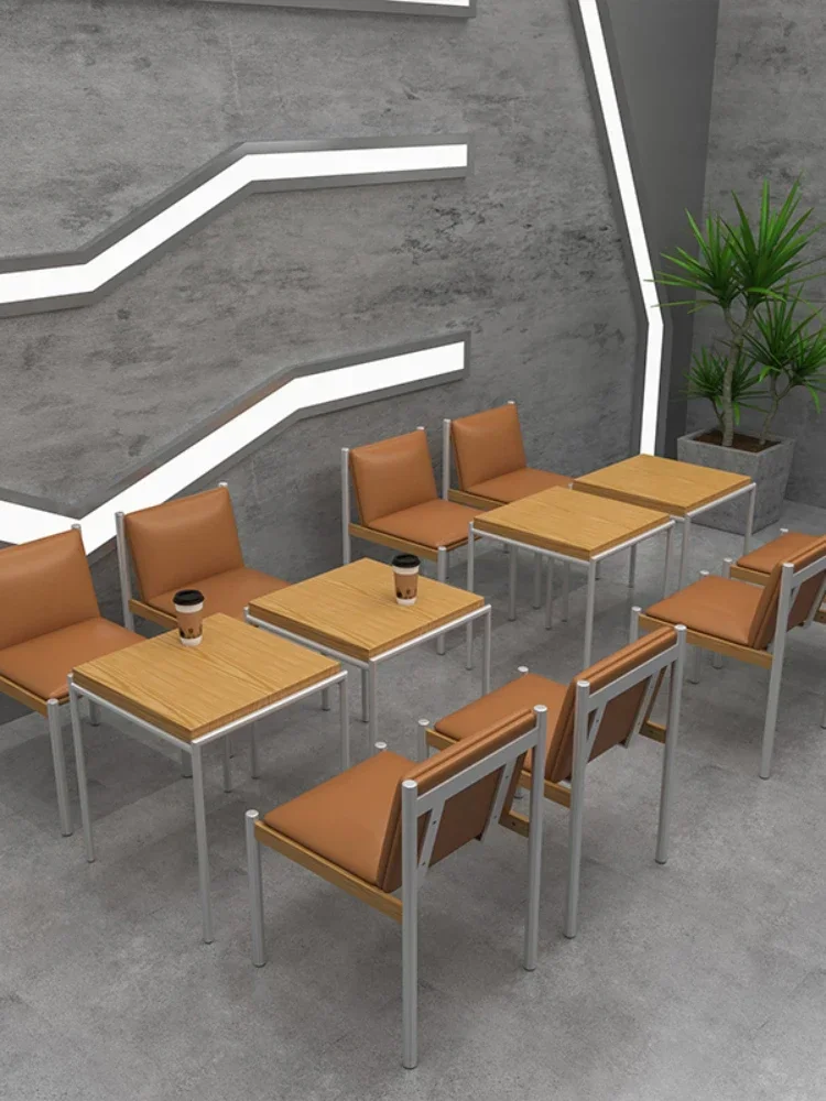 Coffee Shop Table and Chair Combination Milk Tea Shop Table Dining Commercial Furniture Deck Sofa