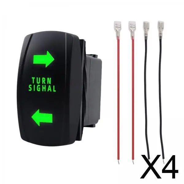 

Plug and Play Turn Signal Rocker Switch Set Dual Voltage LED Indicator Toggle Spare Parts for Side by Side Utility Vehicle