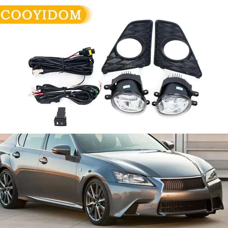 2-個フォグランプランプレクサス-gs350-gs450h-f-スポーツ-2013-2014-2015-グリル-led-フロントバンパーフォグライトスイッチ-8122012230
