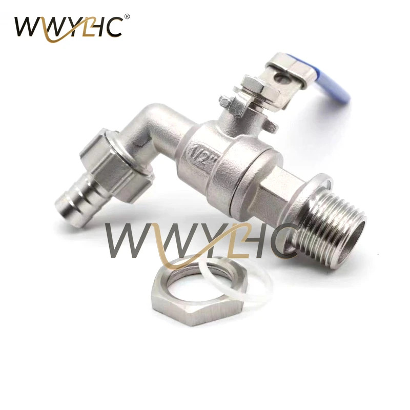 304 Stainless Steel Valve 1/2 Inch Non Welded Partition Nozzle Thickened Core Faucet Suitable For Antifreeze Outdoor Gardens