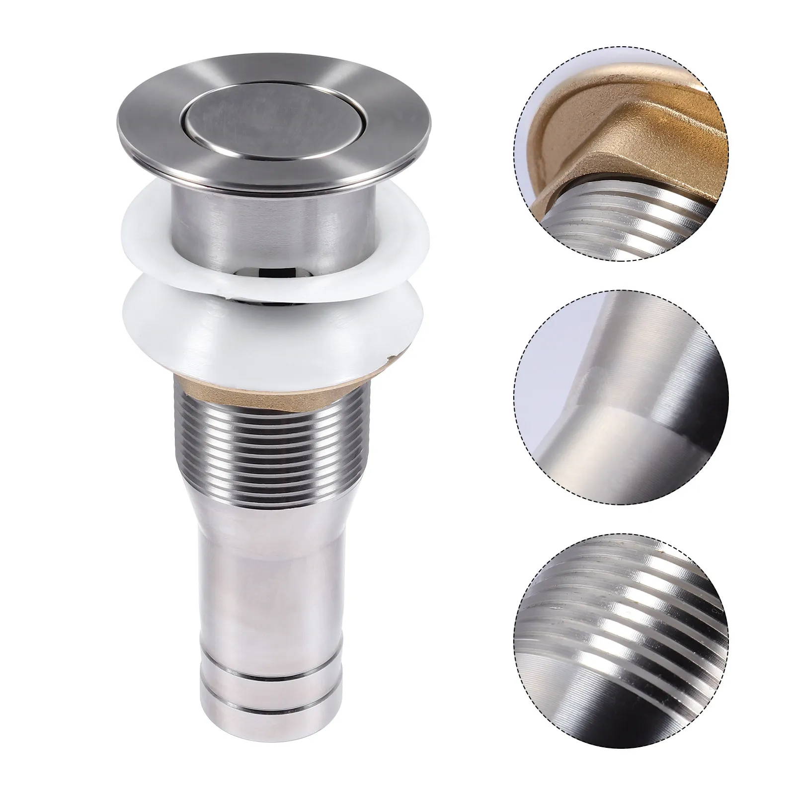 

Высококачественная заглушка для раковины из нержавеющей стали с кнопкой-защелкой и отверстиями, антикоррозийное устройство для слива, аксессуар для ванной комнаты