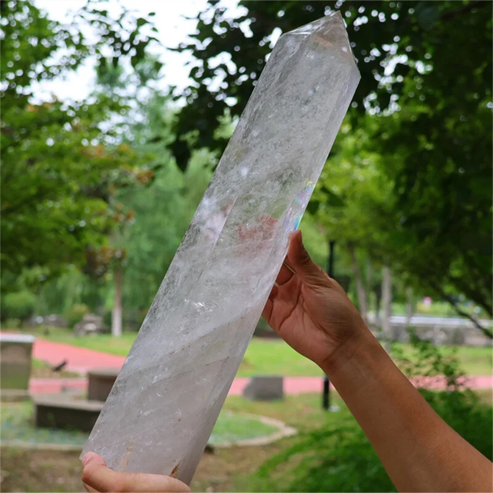 

Huge Natural White Quartz Pillar,White Crystal Ore Wand,Mineral Reiki Healing Stone Pillar,Home Office Meditation Gem Decor