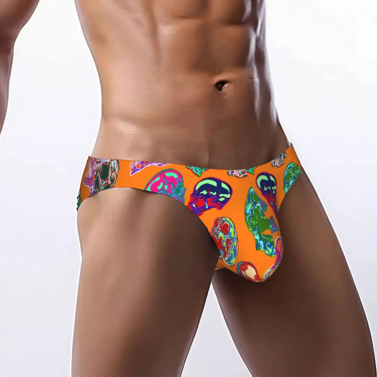 

Sexy Man's Underwear Briefs Colorful Skulls Men Underpants