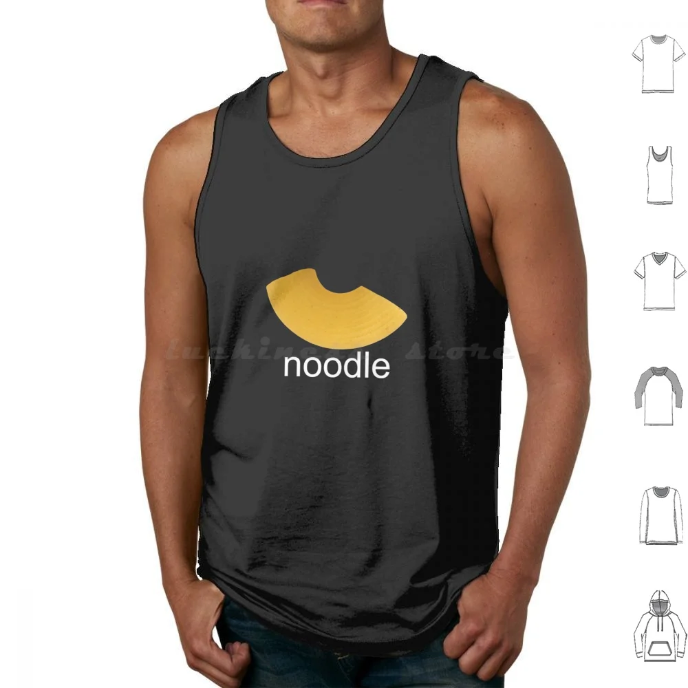 Elbow Noodle Tank Tops Print Cotton Noodles Chaotic Random Gen Z Dumb Stupid Noodle Elbow Noodle Elbow Noodles