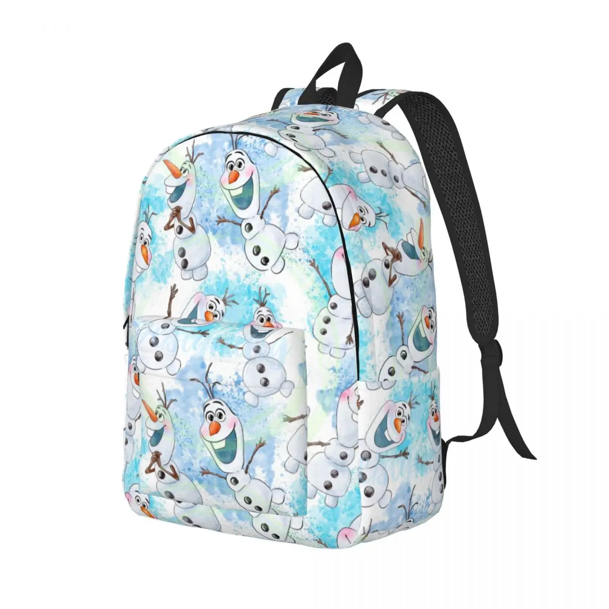 Custom Olaf Canvas Backpacks for Women Men School College Students Bookbag Fits 15 Inch Laptop Frozen Cartoon Bags