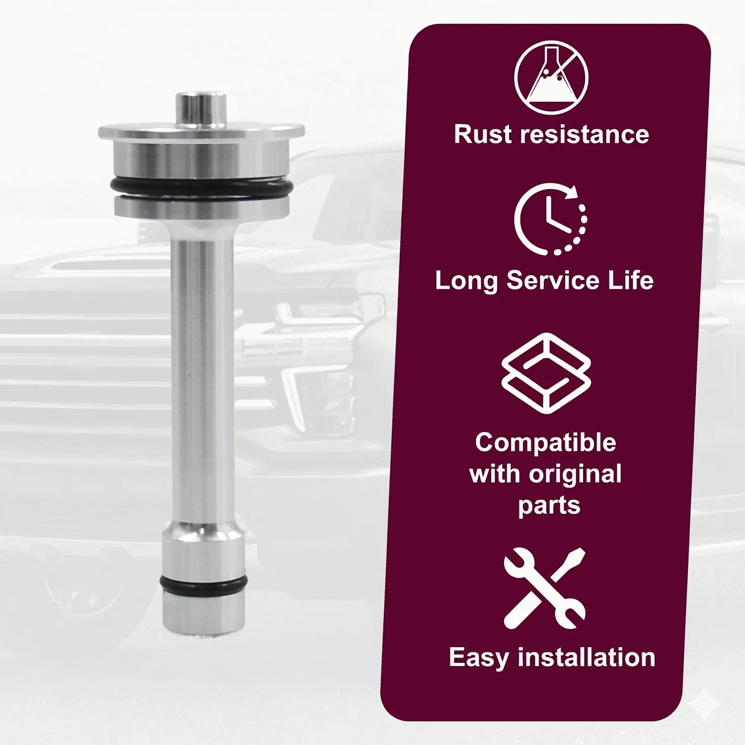 Transmission Cooler Thermostat Bypass Barbell Plug for GM 6L80 6L90 8L90, CNC Machined Aluminum with Buna O-Rings