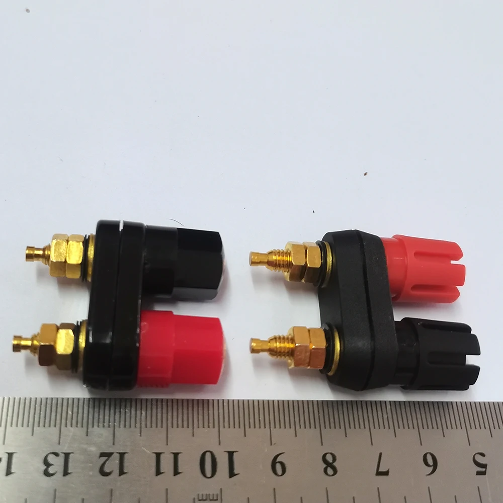 1PC Lautsprecher-Audioverstärker-Anschluss, doppelt integrierter Klemmenanschluss, 2-in-1-Bananenbuchse, 4 mm, rot, schwarz, doppelter Sechskant-/Pflaumenkopf – Detail 3