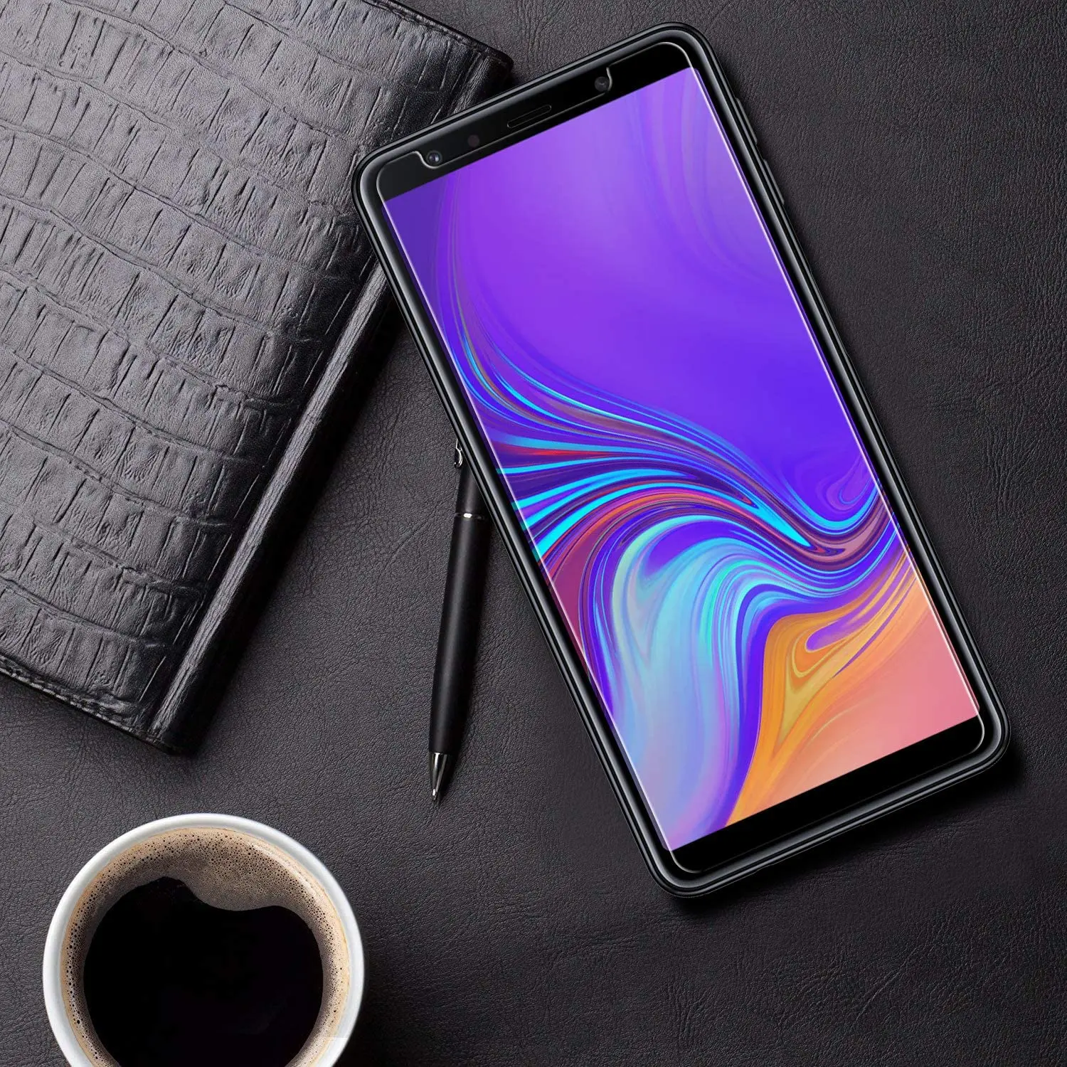 Vetro proteggi schermo 9H per Samsung Galaxy A7 2018 2/4 pezzi pellicola in vetro temperato HD