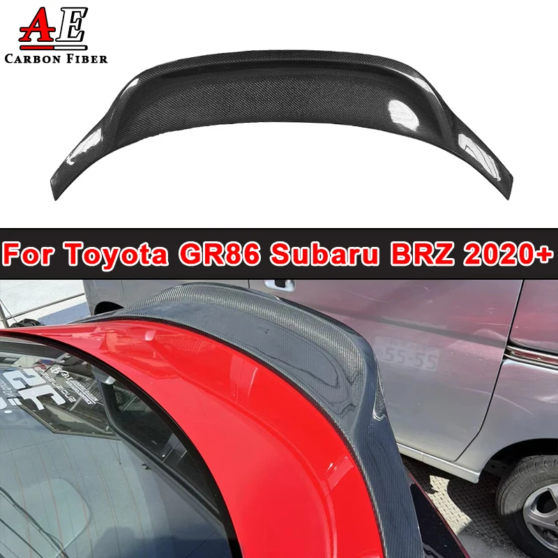 For Toyota GR86 Subaru BRZ 2020+ Carbon Fiber Rear Trunk Lid Spoiler Tail Wing Boot Lip Diffuser Splitter Body Kit