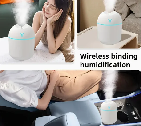 Mini USB Humidifier with Large Capacity | Mute and Heavy Fog Home/Desktop Office/Car Multi-scene
