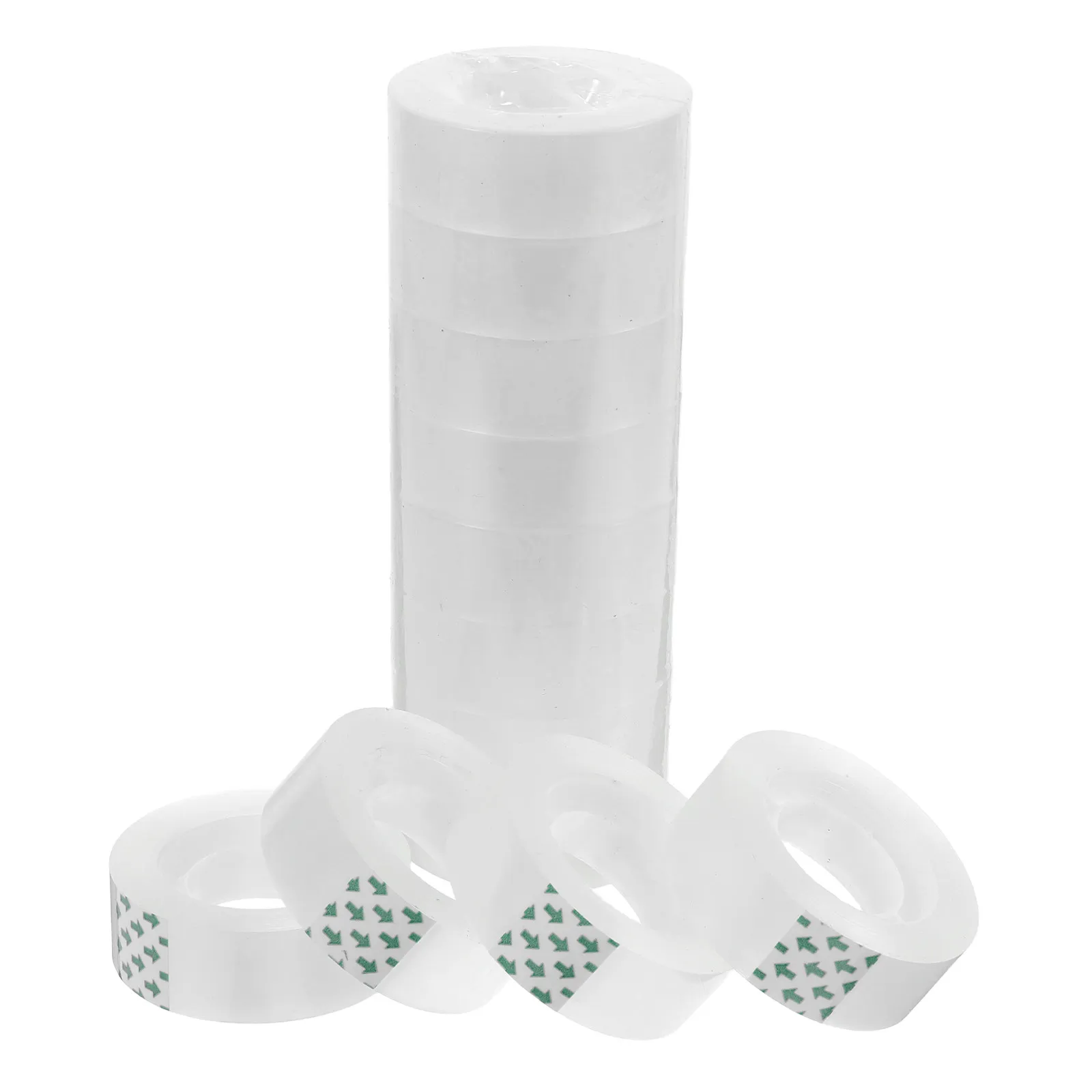 12 Rolls Transparent Tape Strong Adhesion Glossy Surface for Office Home School Packaging Sealing DIY Projects Clear Packing